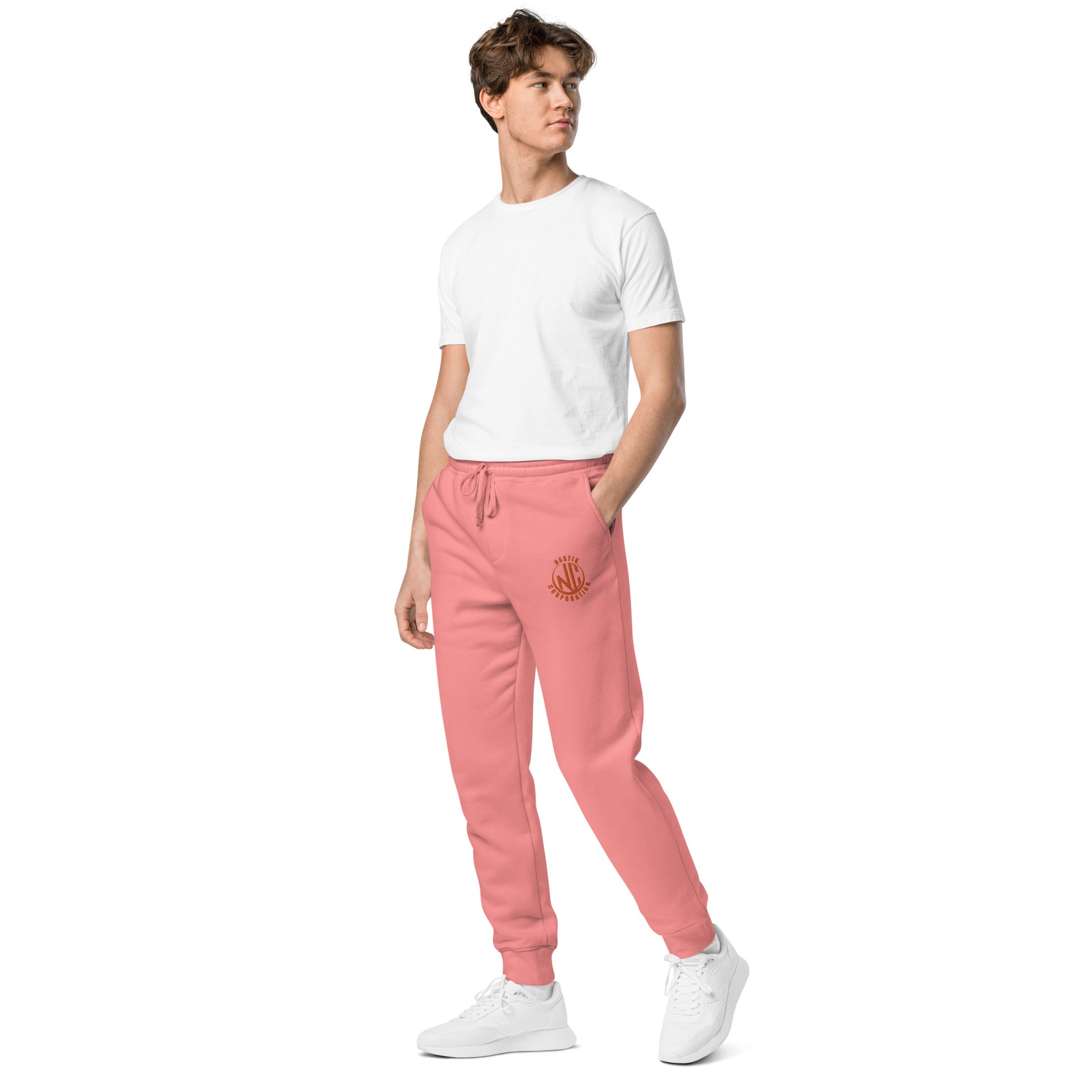 Pantalon de sport teint par pigment brodé Nastik Corporation