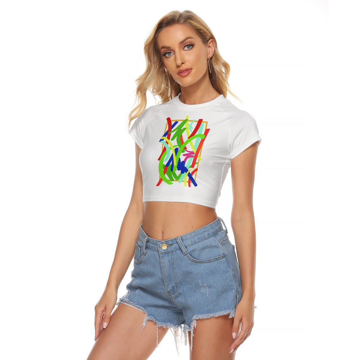 All-Over Print Women's Raglan Cropped T-shirt