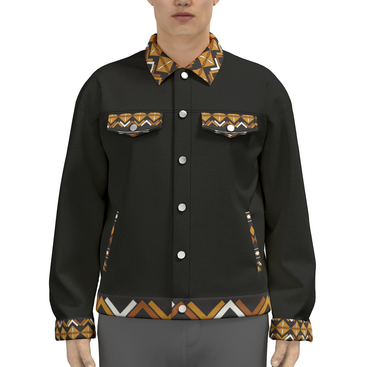 All-Over Print Unisex Lapel Jacket | 245GSM Cotton