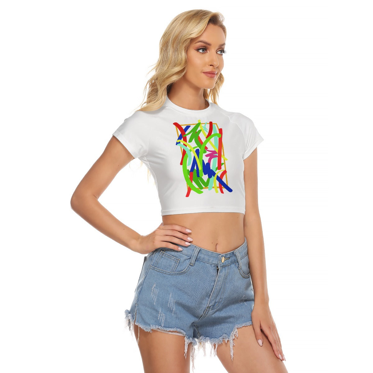 All-Over Print Women's Raglan Cropped T-shirt